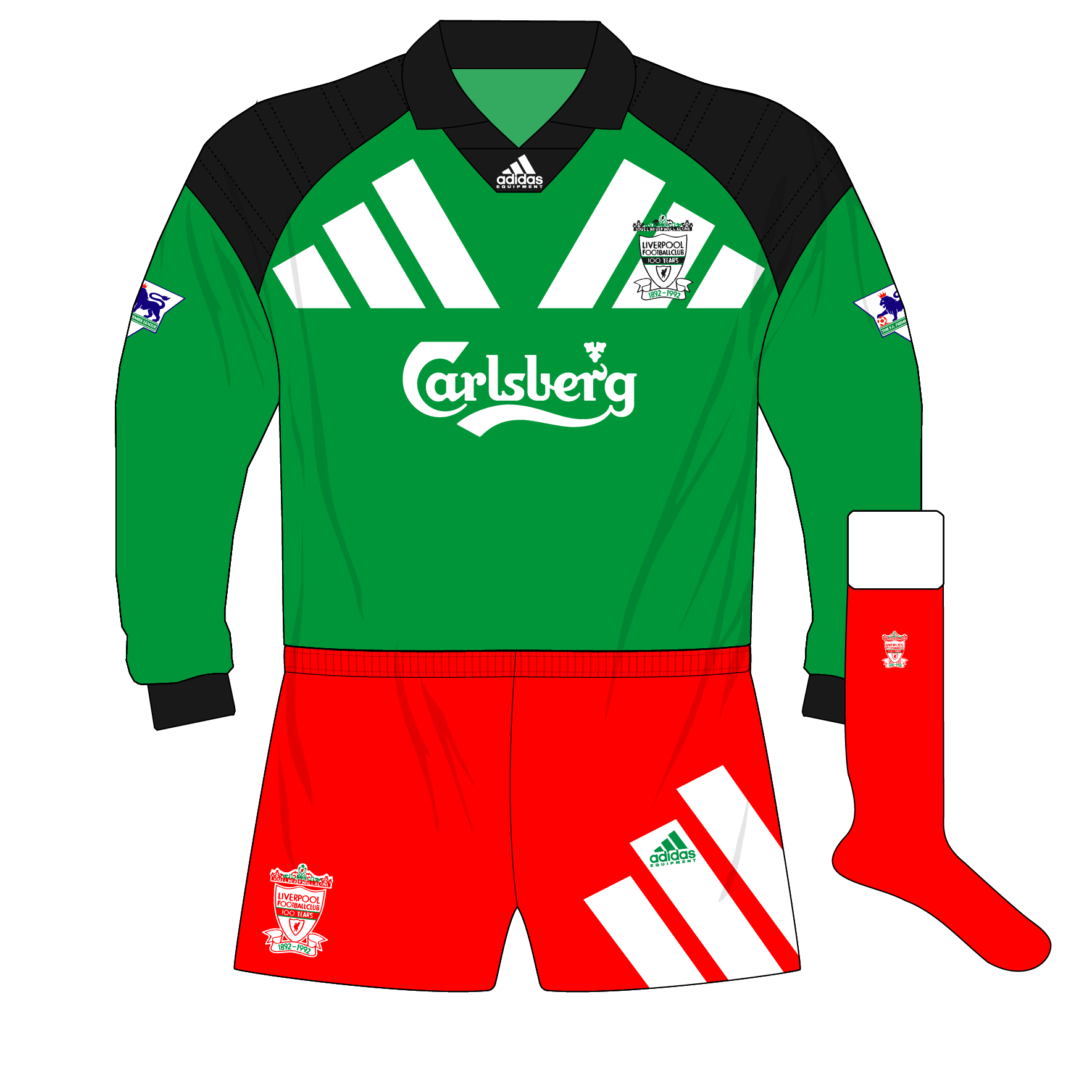 liverpool 1992 kit