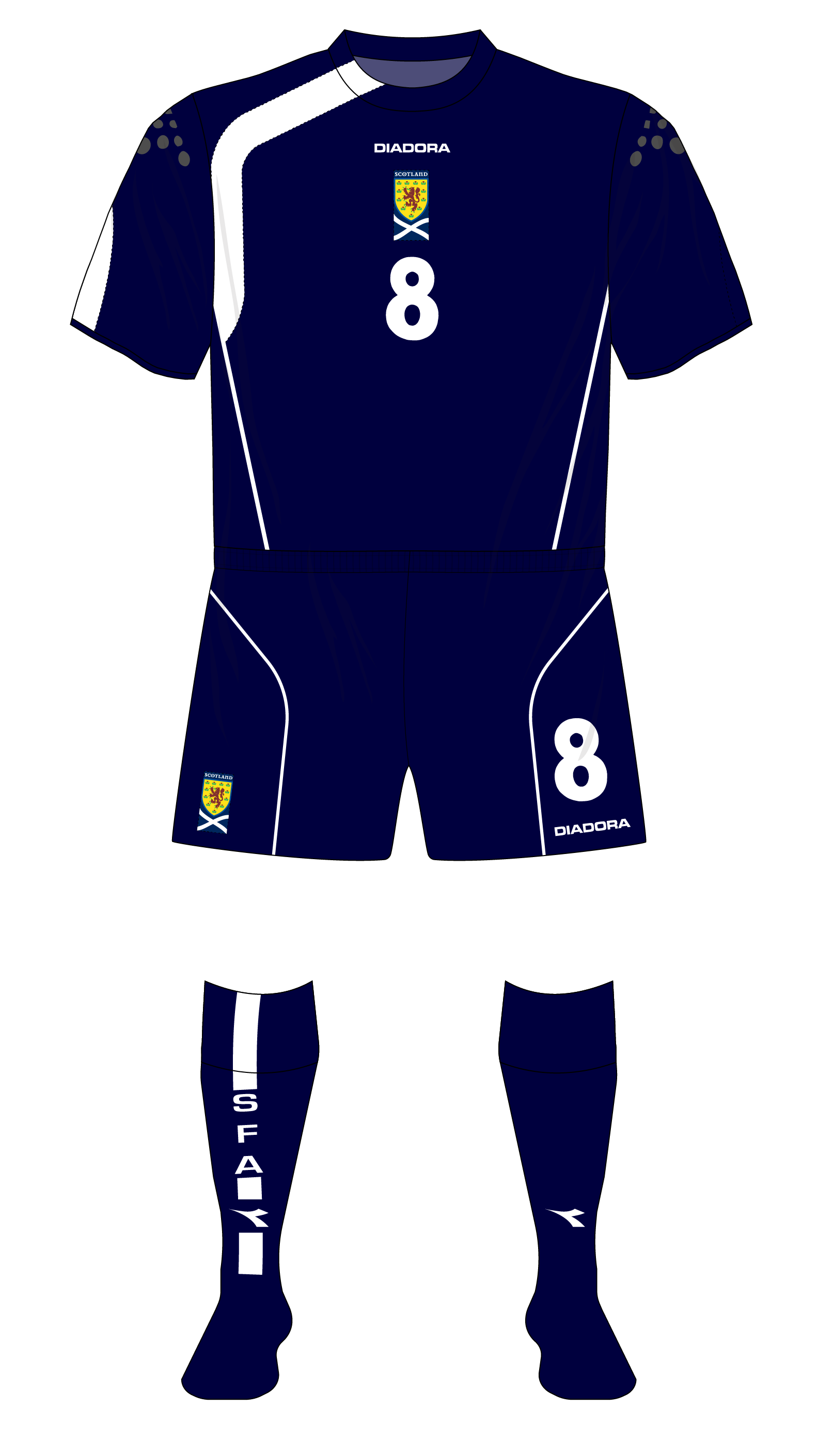 Scotland National Team Football Shorts Diadora Size S Small
