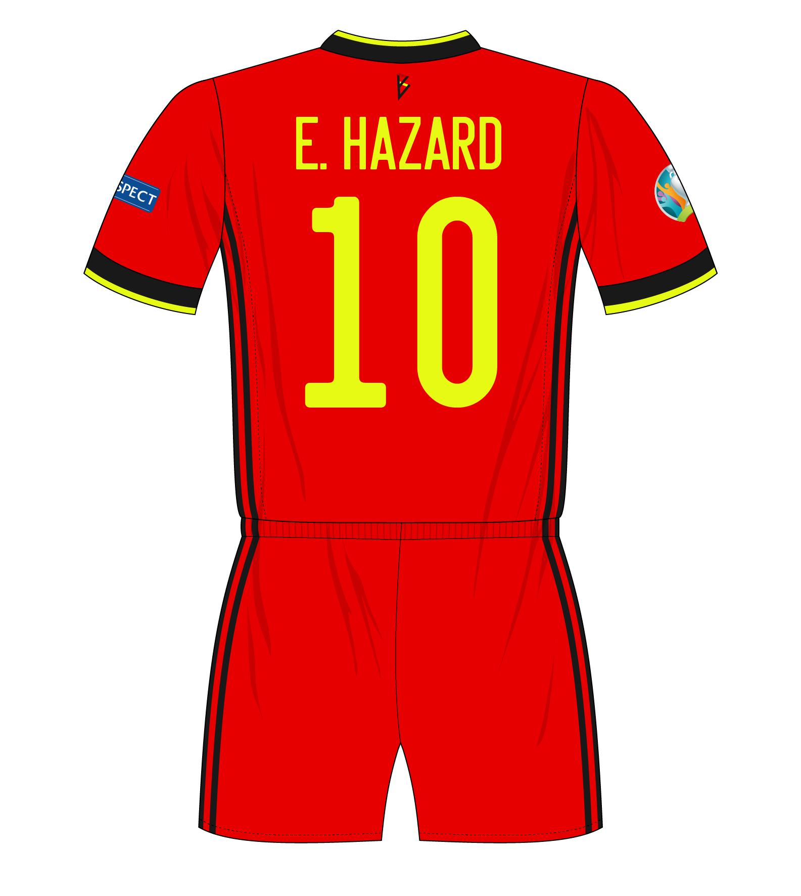 Belgium-2020-2021-adidas-home-number-10-Eden-Hazard-01 – Museum of Jerseys