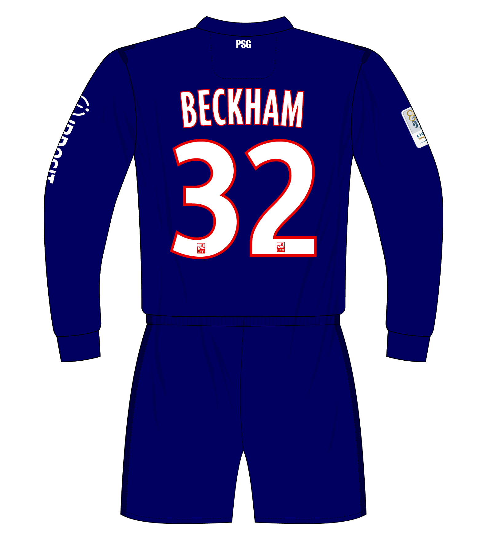 Maillot PSG PARIS SAINT-GERMAIN 2012 2013 DAVID BECKHAM 32