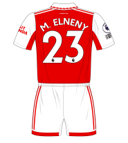 Arsenal 2022 2023 home number 23 Elneny Museum Of Jerseys