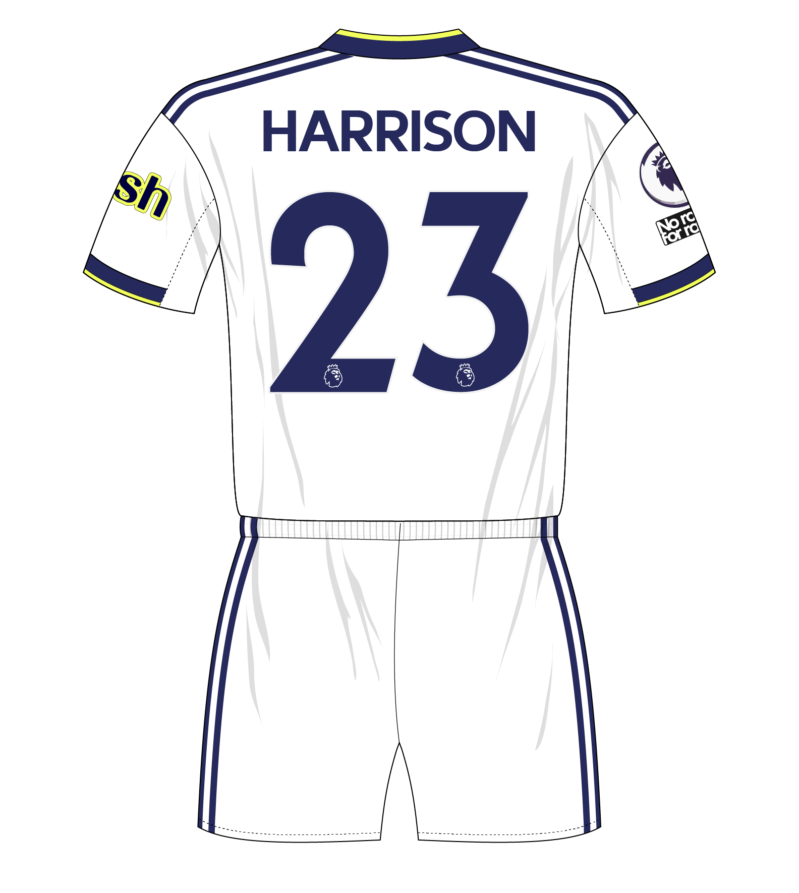Leeds-2022-2023-home-number-23-Harrison – MuseumofJerseys.com