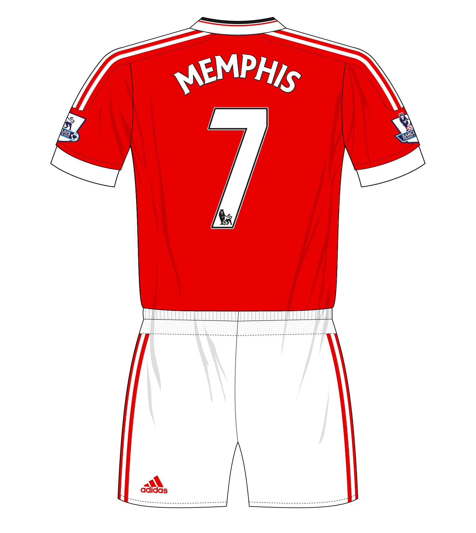 Maillot Domicile Manchester United 2014/2015 - Memphis Depay - Taille M - Adidas - Occasion